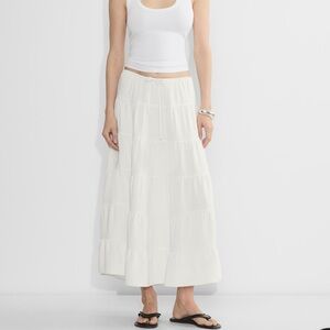 Aritzia White Maxi Skirt- Bouquet skirt